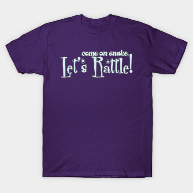 50s Let's Rattle Blue T-Shirt by ZeroRetroStyle